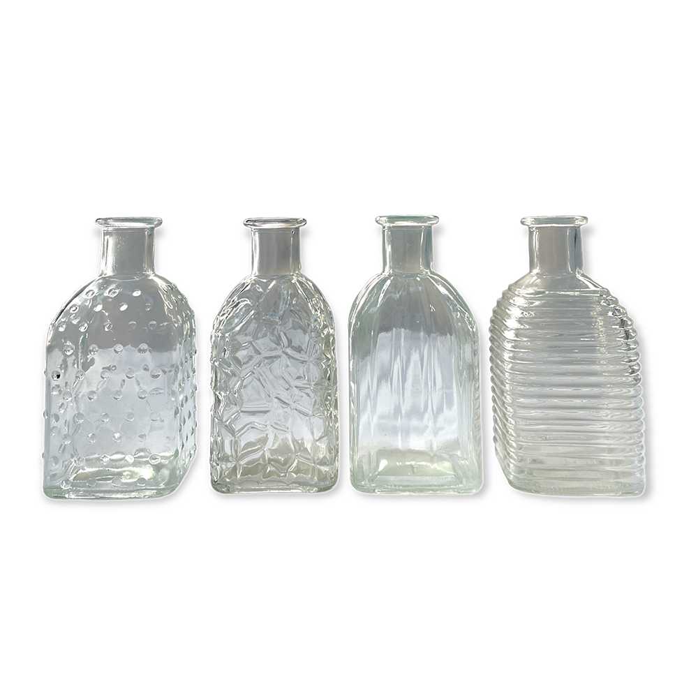 The Layla Mismatch Glass Vases Array Wedding and Event Hire