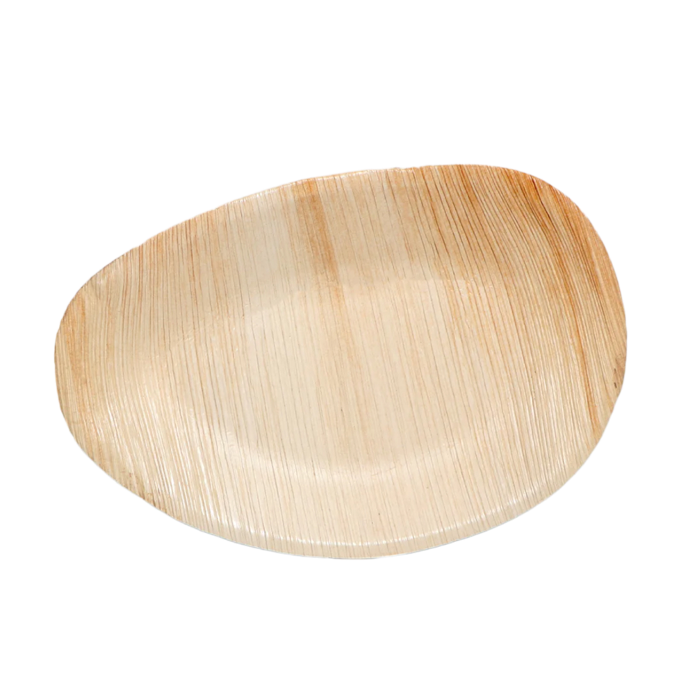 The Gaya Oval Palm Leaf Plate 25cm Array Wedding and Event Hire