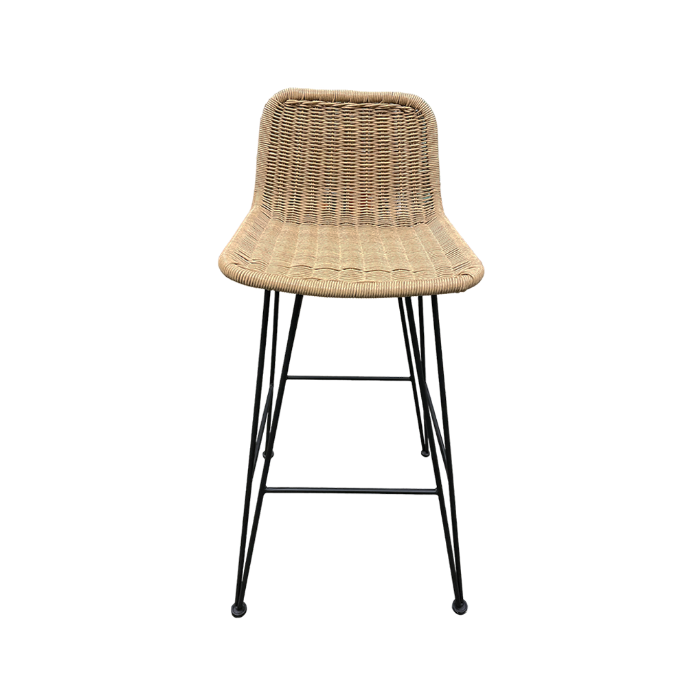 The Laza Cane Bar Stool with Back Array Wedding and Event Hire