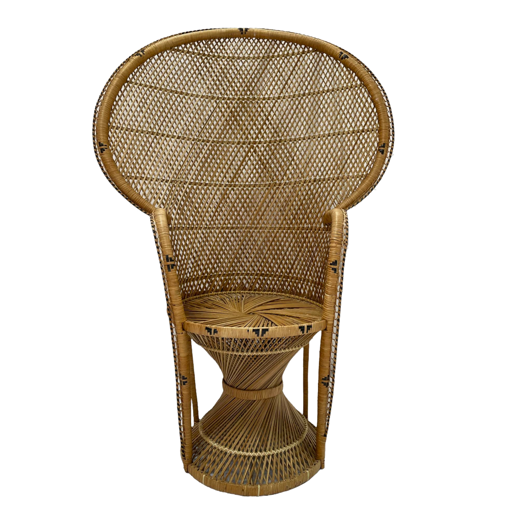 The Astoria Cane Peacock Chair Array Wedding and Event Hire