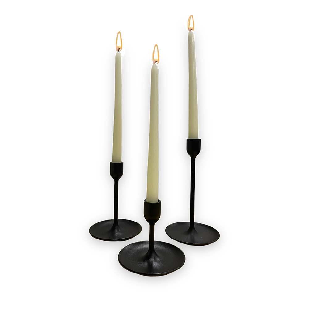 The Asdee Iron Black Candlestick Array Wedding and Event Hire