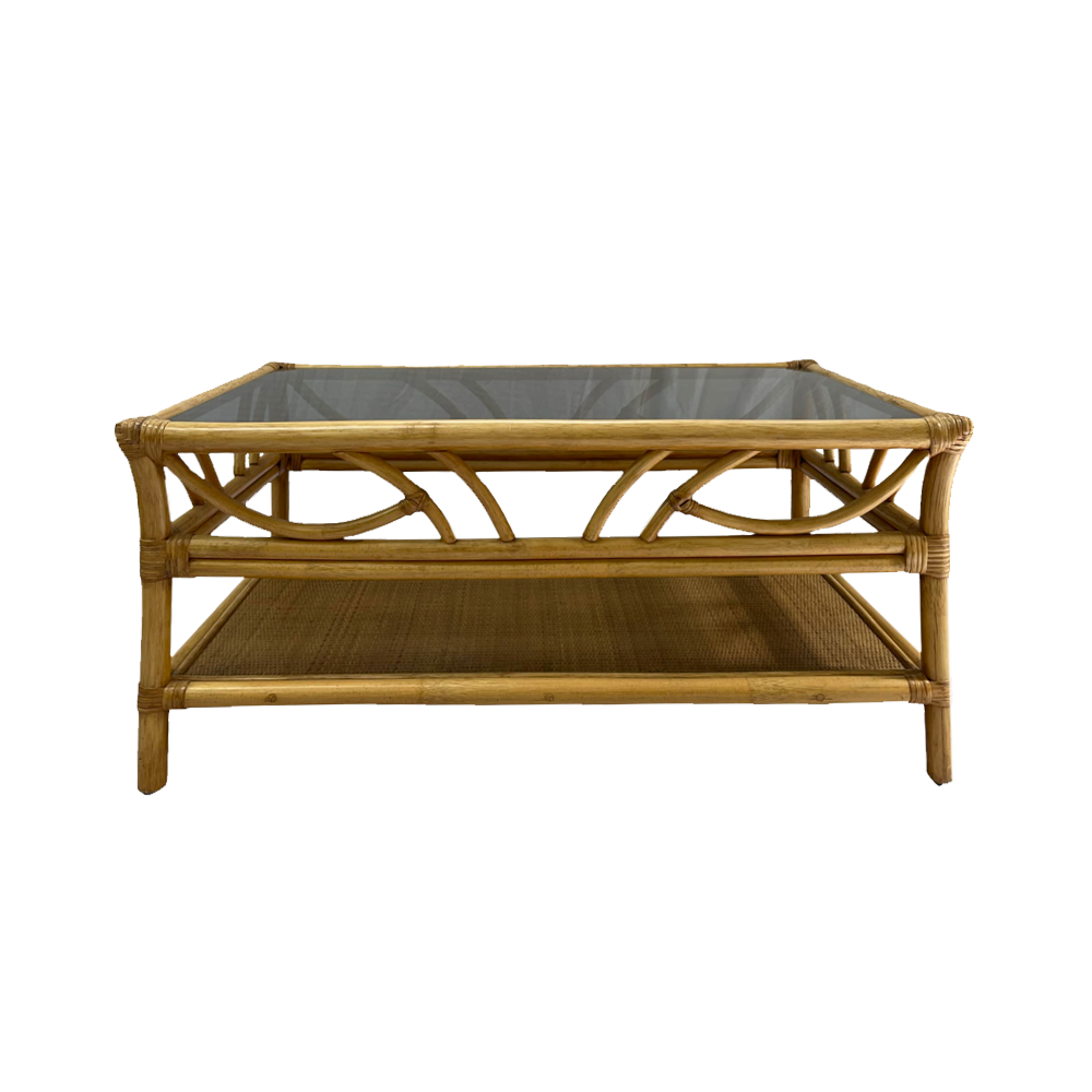 The Harrison Glass Cane Coffee Table Array Wedding and Event Hire