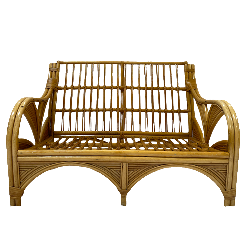 The Riviera Large Cane Sofa Array Wedding and Event Hire