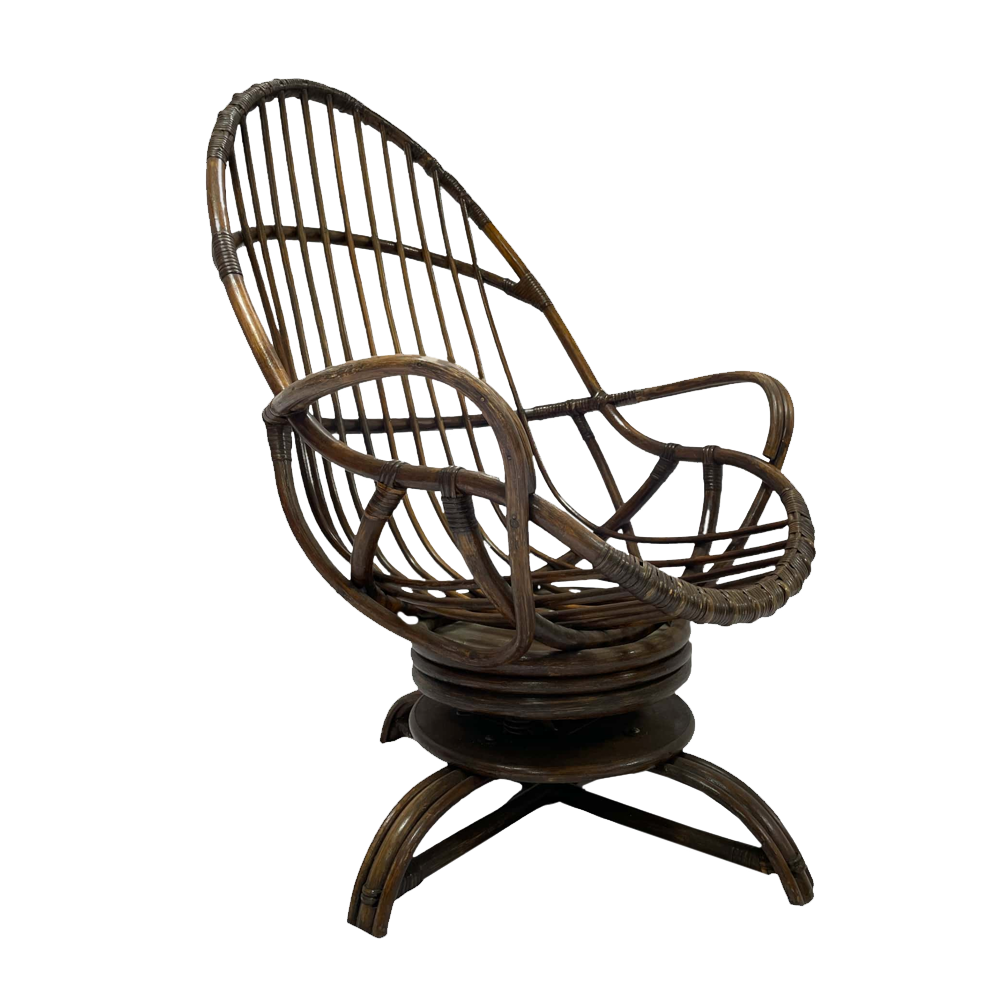 The Palatka Cane Swivel Chair Array Wedding and Event Hire