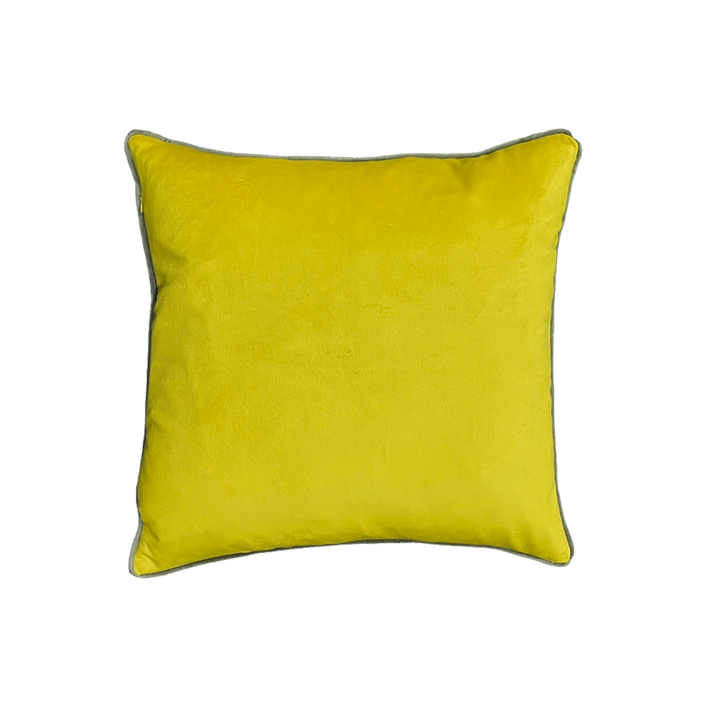 The Delia Yellow Velvet Cushion Array Wedding and Event Hire