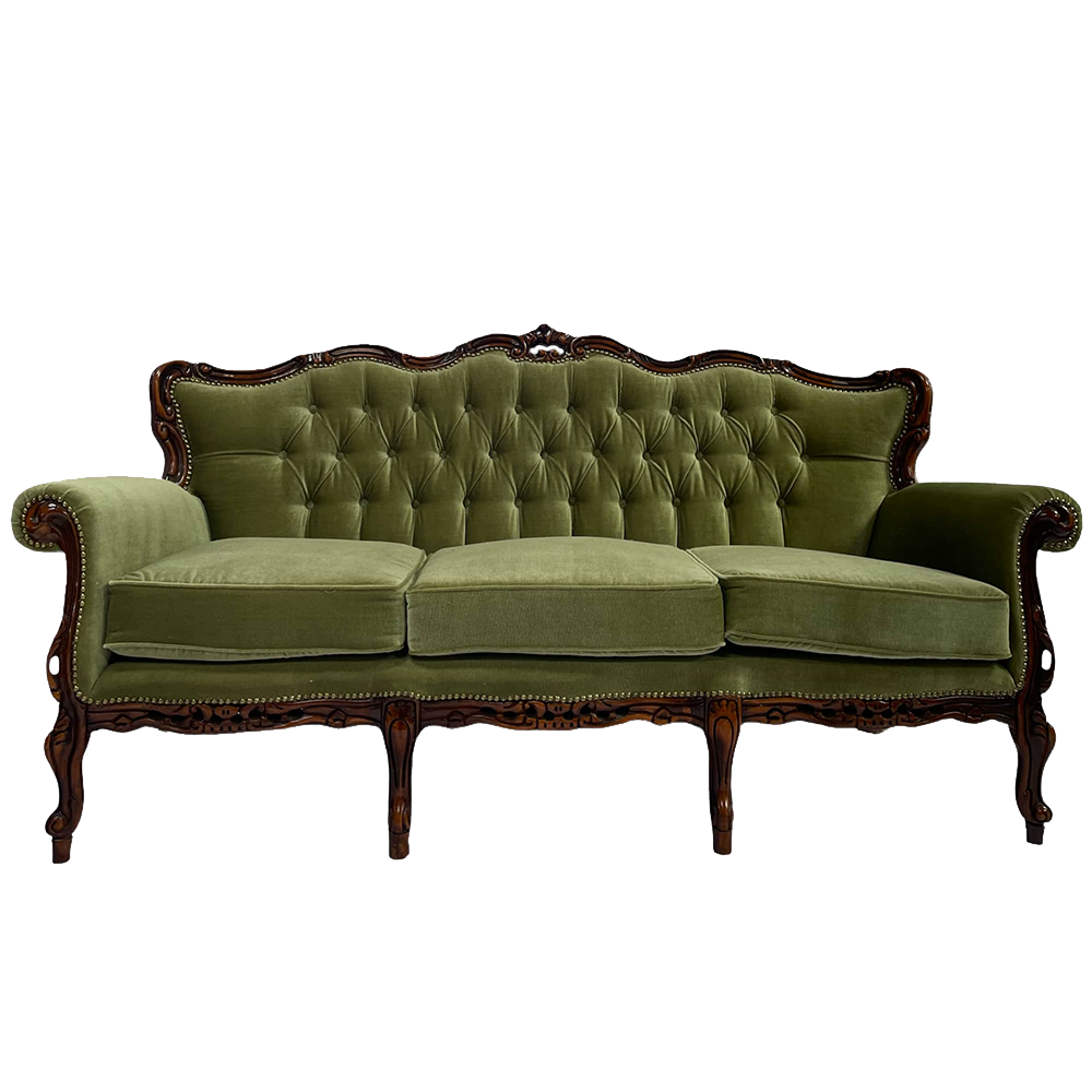 The Haxby Ornate Velvet Sofa Array Wedding and Event Hire