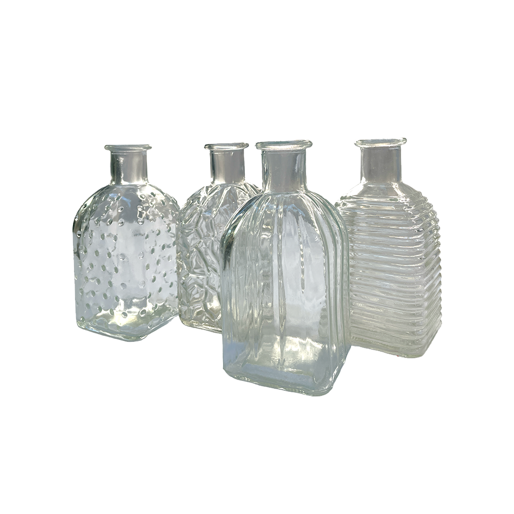 The Layla Mismatch Glass Vases Array Wedding and Event Hire