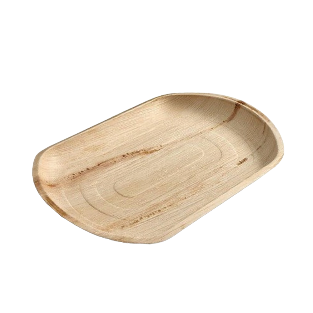 The Avadi Large Palm Leaf Serving Tray 22cm Array Wedding and Event Hire