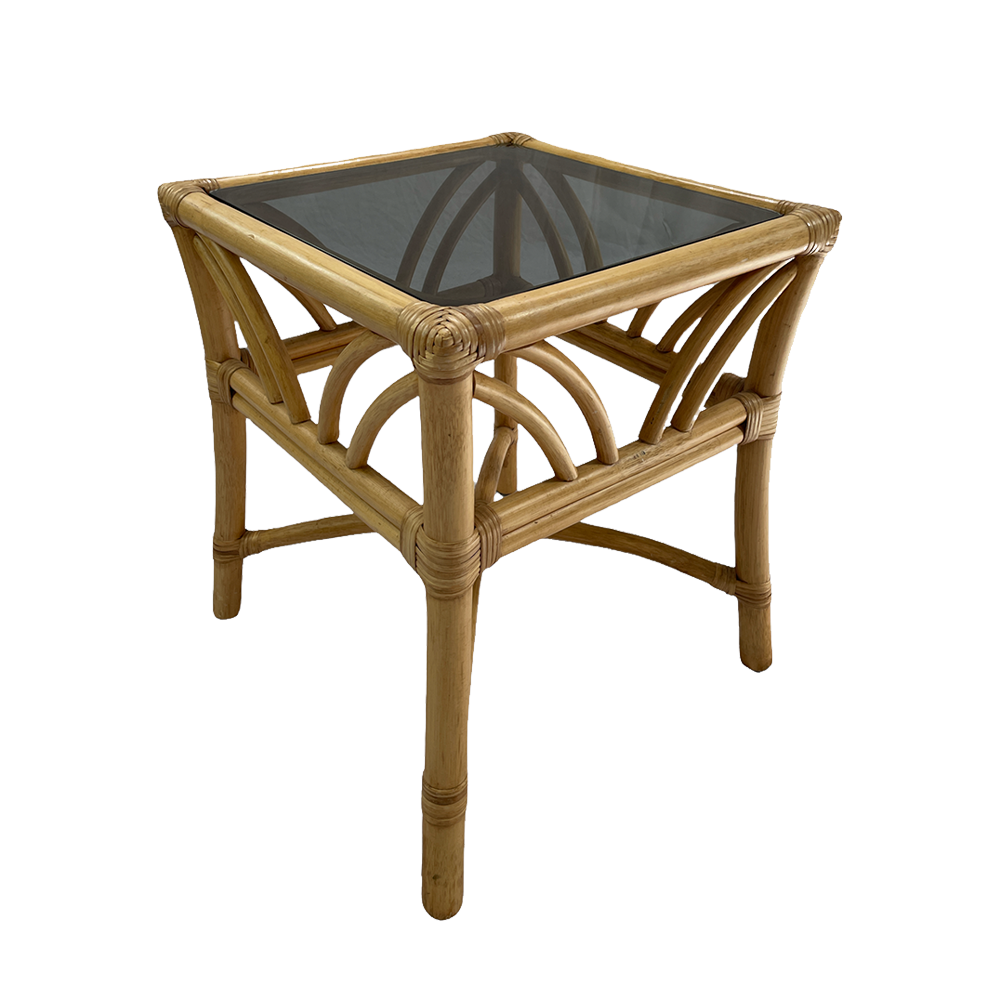 The Burbank Vintage Cane Side Table Array Wedding and Event Hire