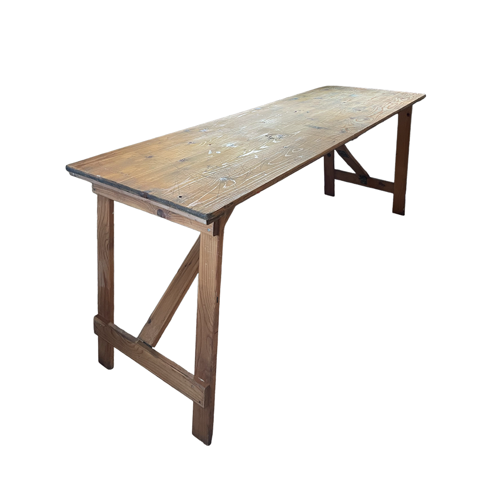 The Cleve Wooden Trestle Table Array Wedding and Event Hire