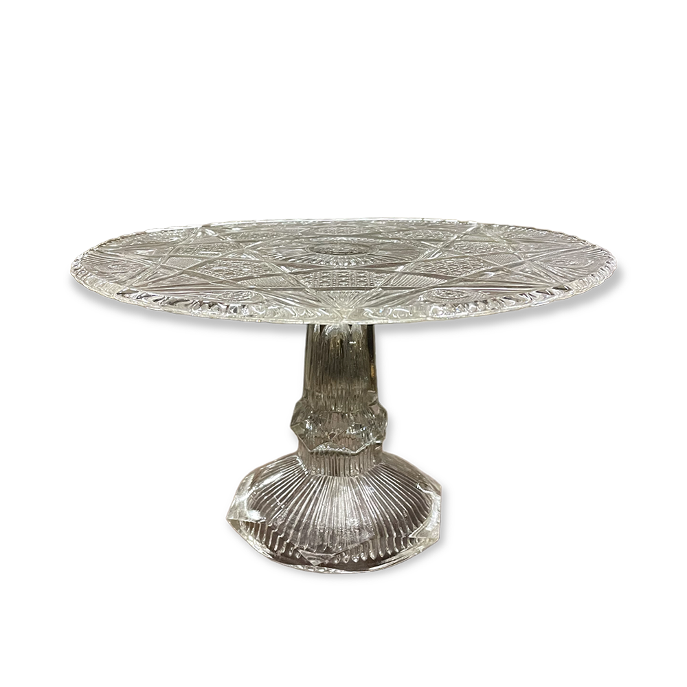 The Kirkby Glass Cake Stand Array Wedding and Event Hire
