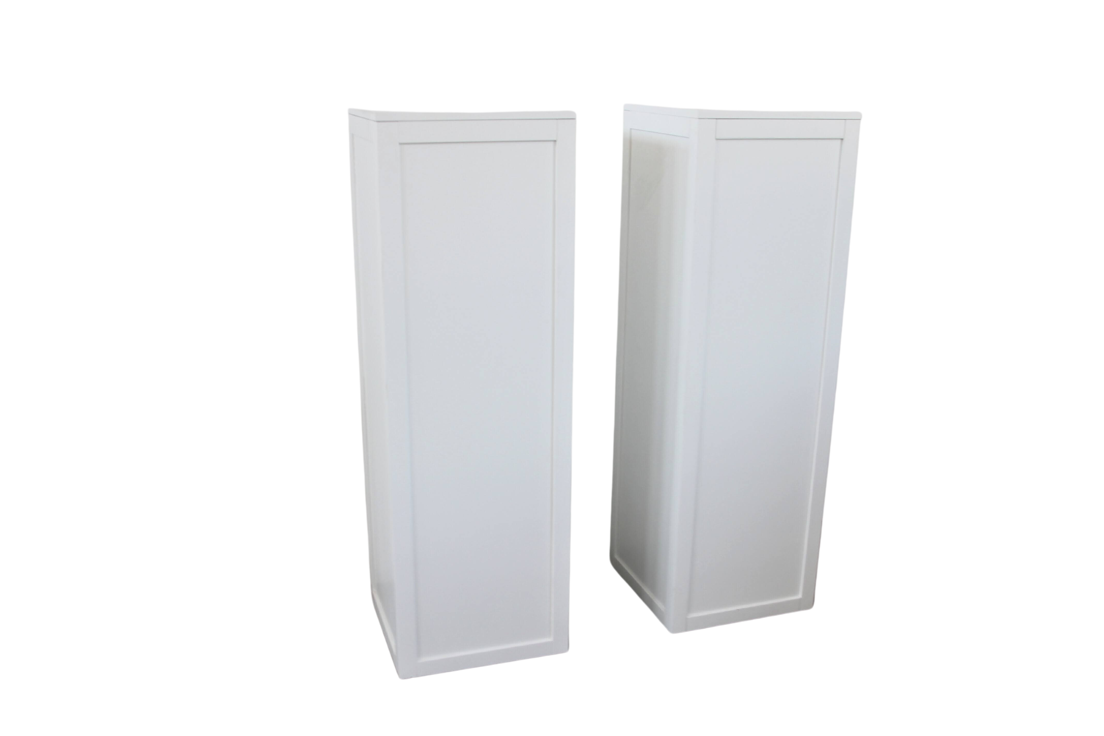 pair of white pillars Blush Creek Specialty Rentals