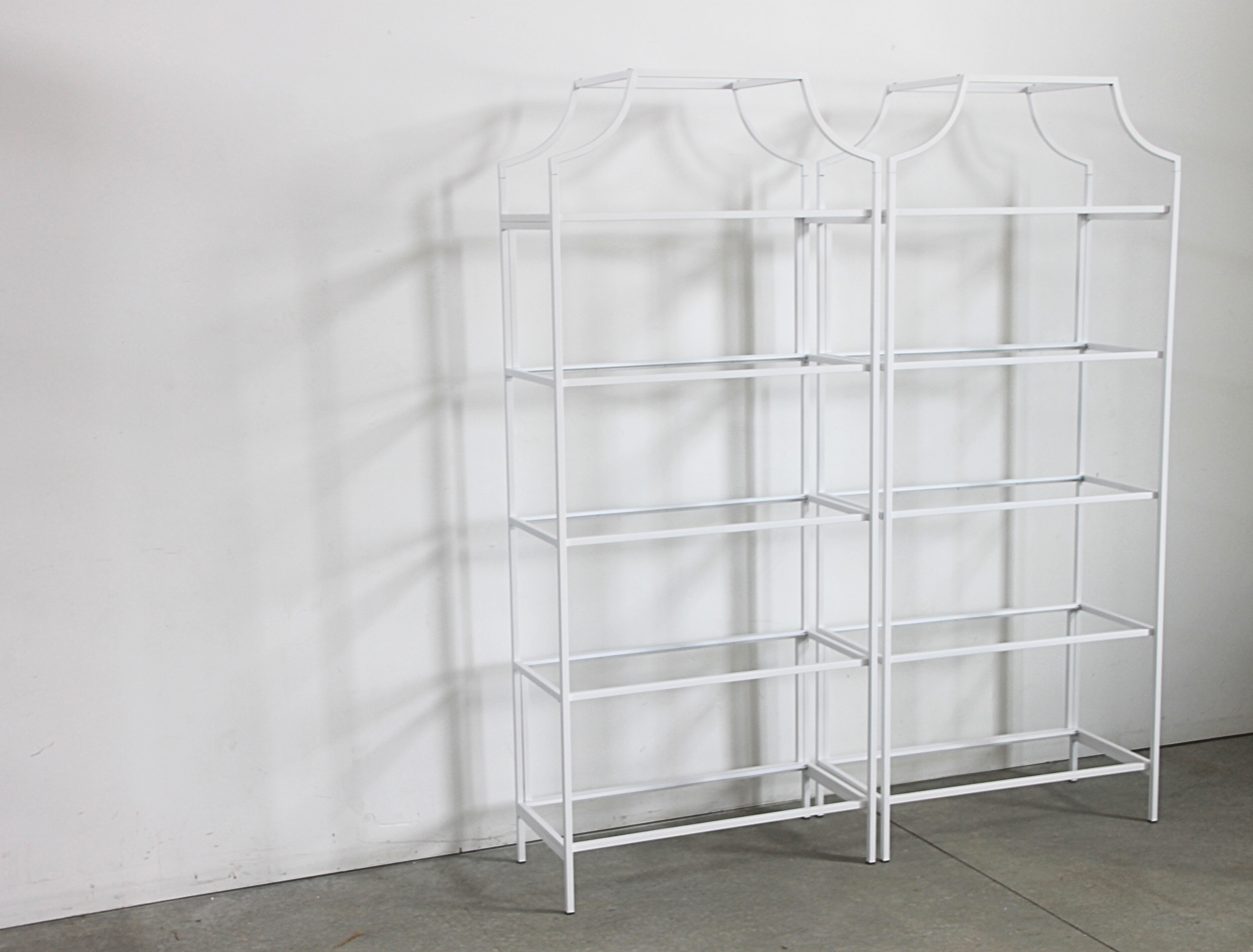 white etagere shelves Blush Creek Specialty Rentals