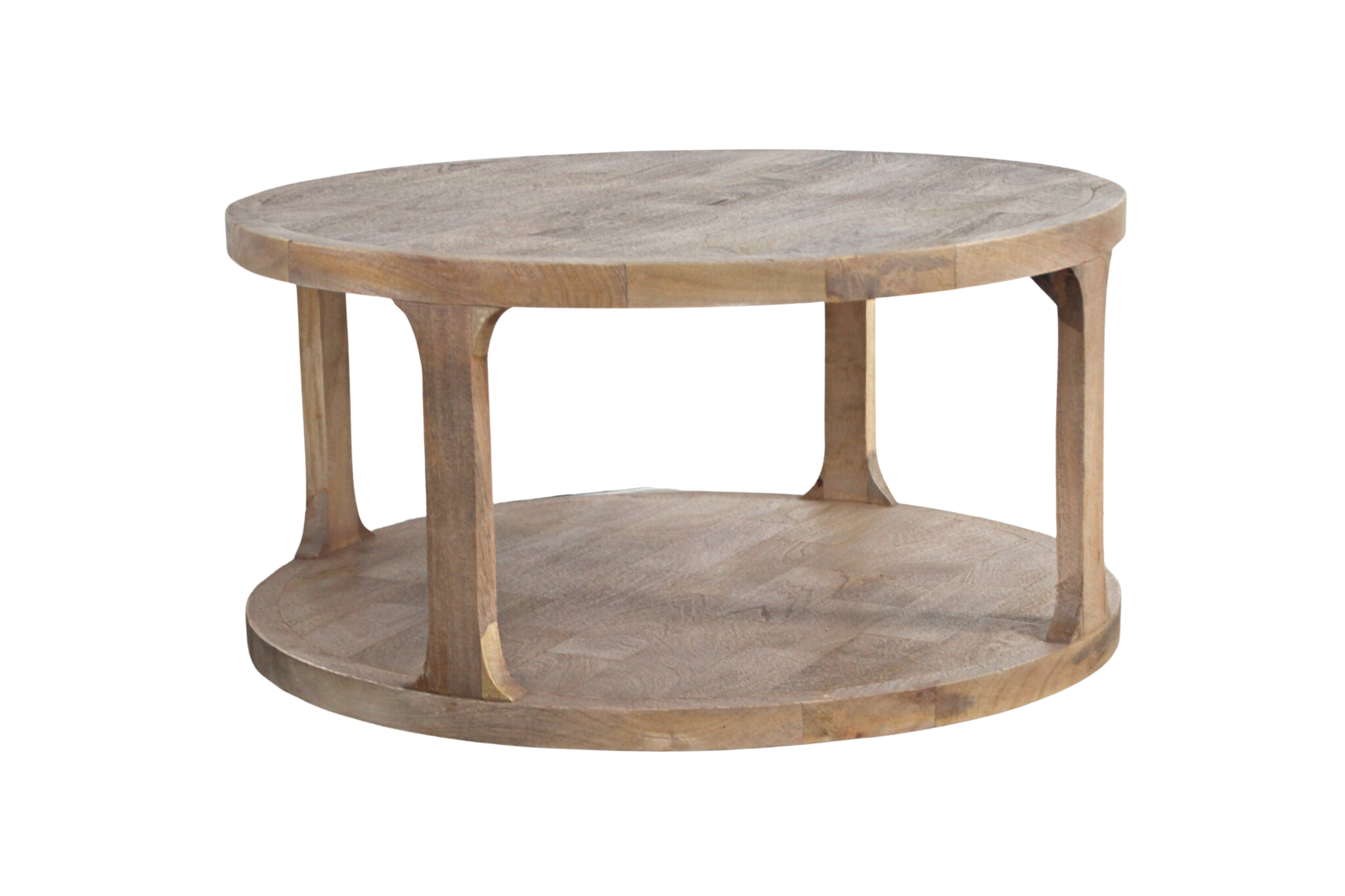 round wood coffee table Blush Creek Specialty Rentals