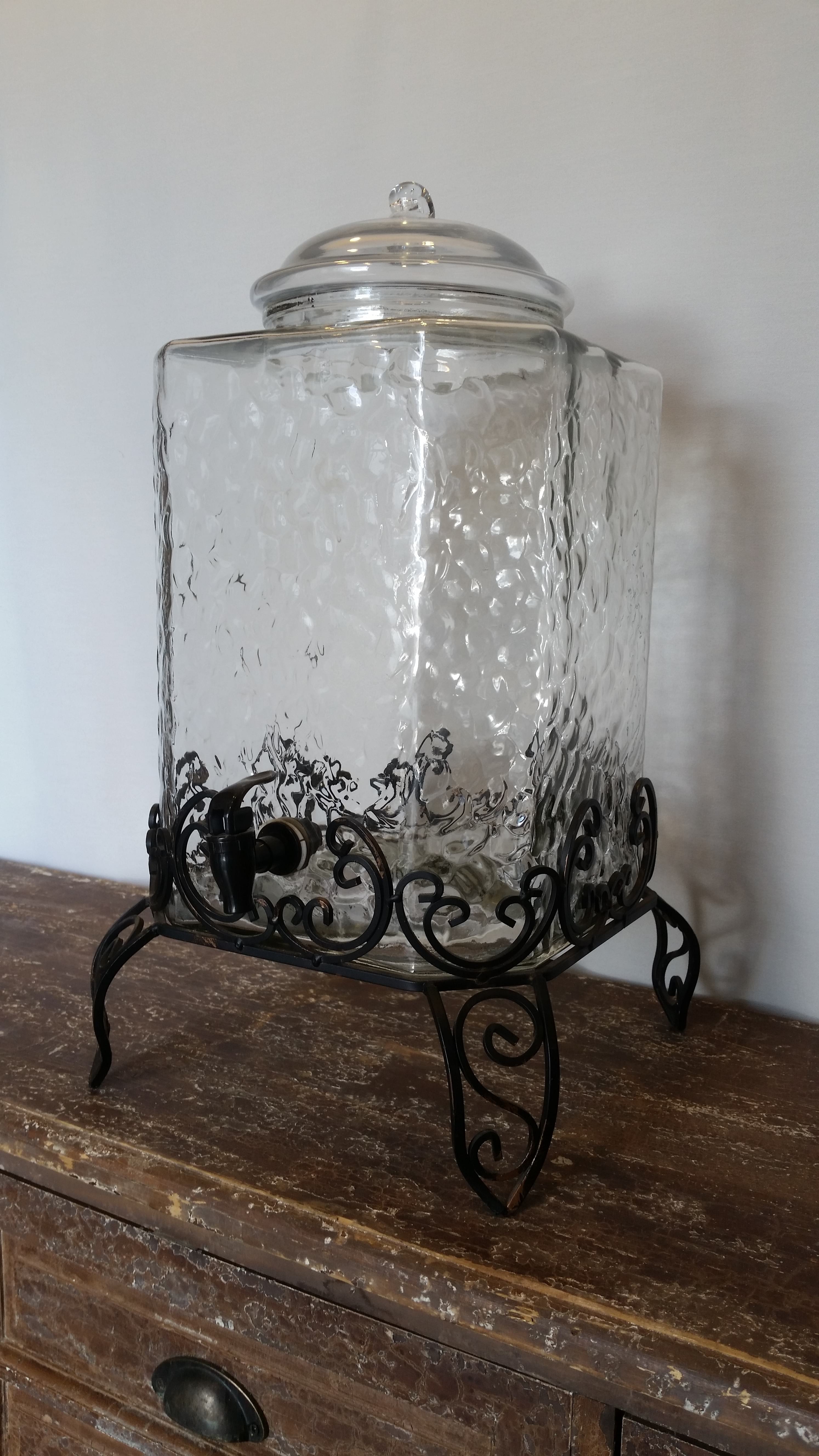 Beverage Dispenser Riser - Wrought Iron Curly - Danner and Soli Event ...