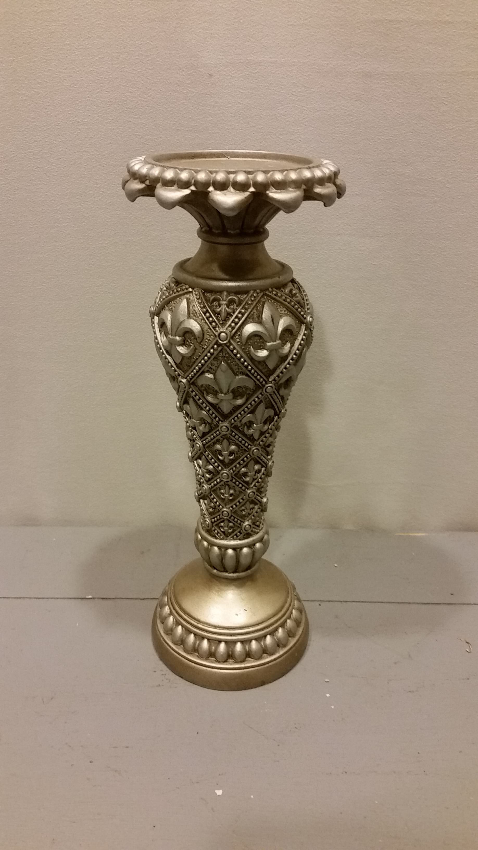 Peacock Etched Brass Vase