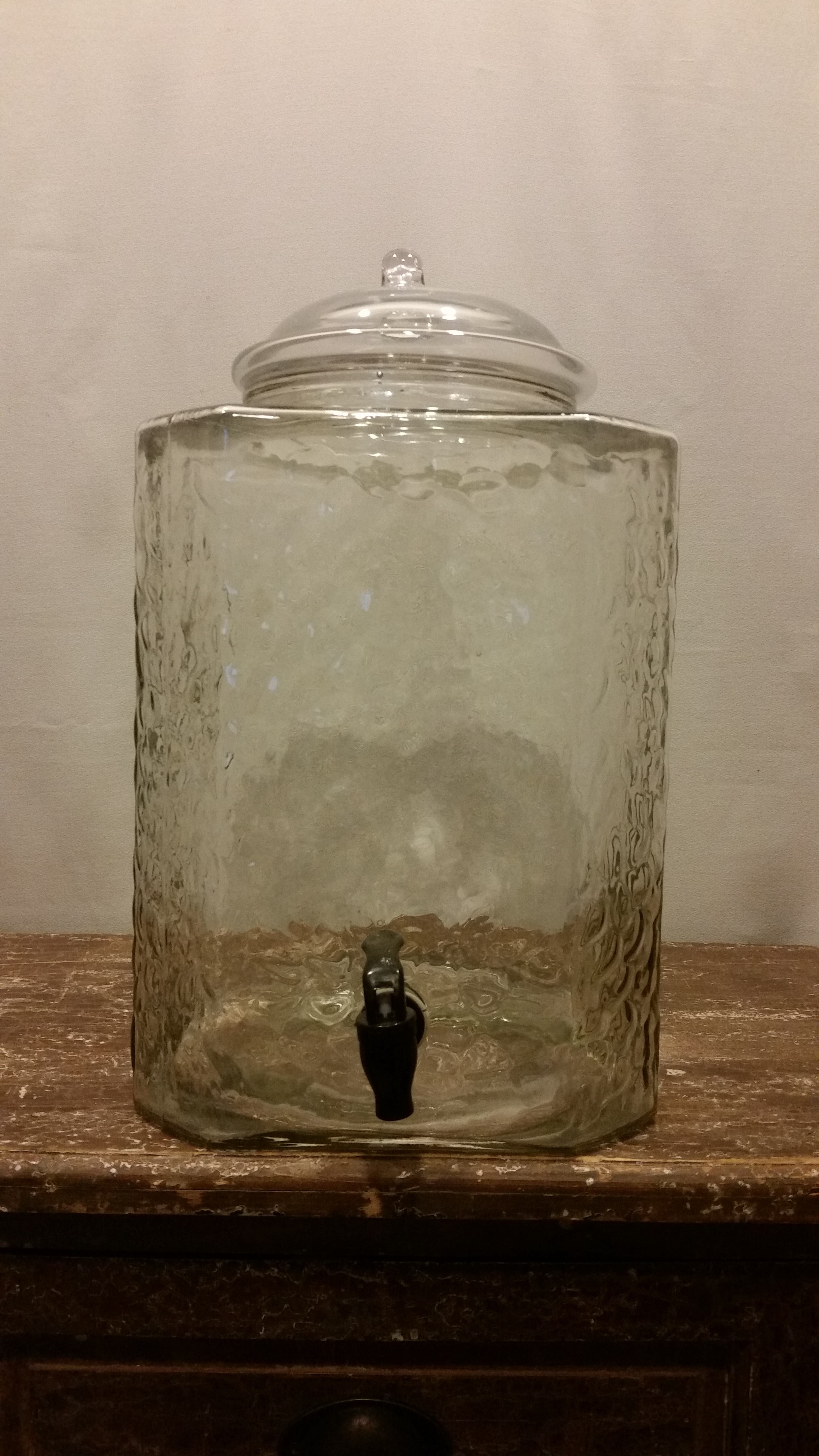 5 Gallon Hammered Glass Beverage Dispenser