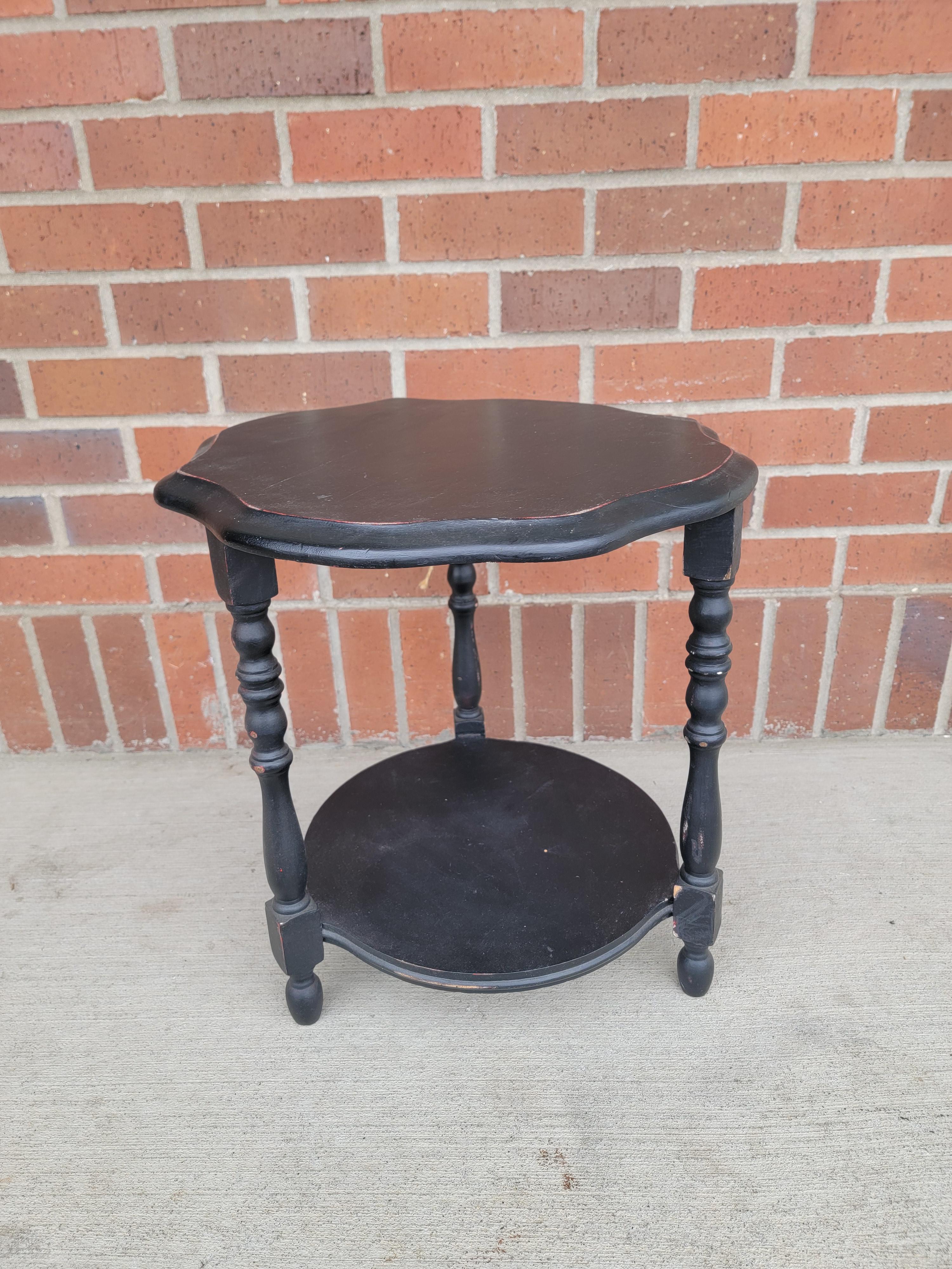 ff77 black wood side table 18" For the Love of Pete Salem, Oregon