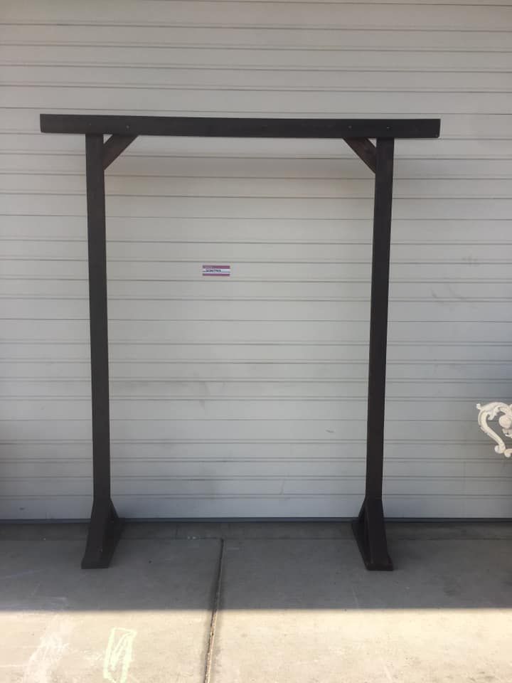 CR275 dark wood arch small 80wX92h For the Love of Pete Salem, Oregon