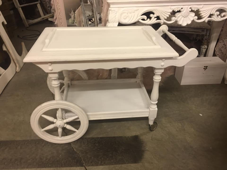ff87 white tea cart For the Love of Pete Salem, Oregon