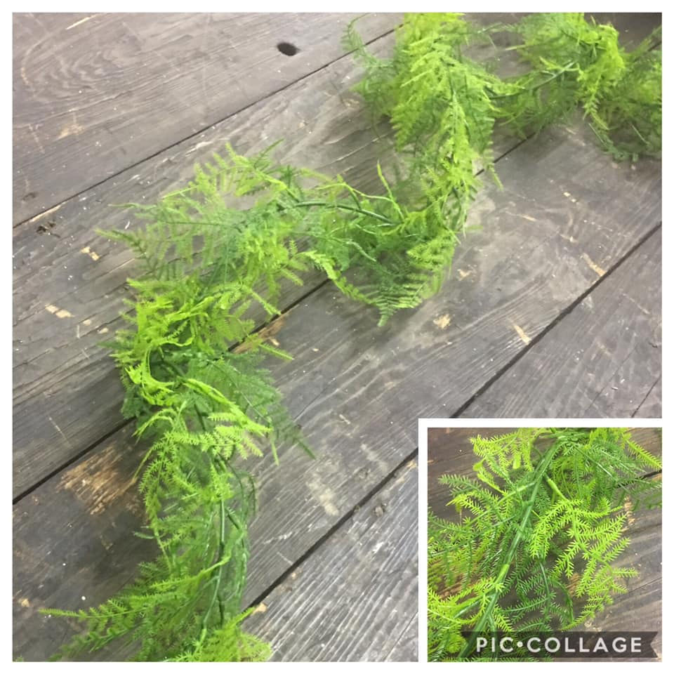 D791 Asparagus Fern Garland For the Love of Pete Salem, Oregon