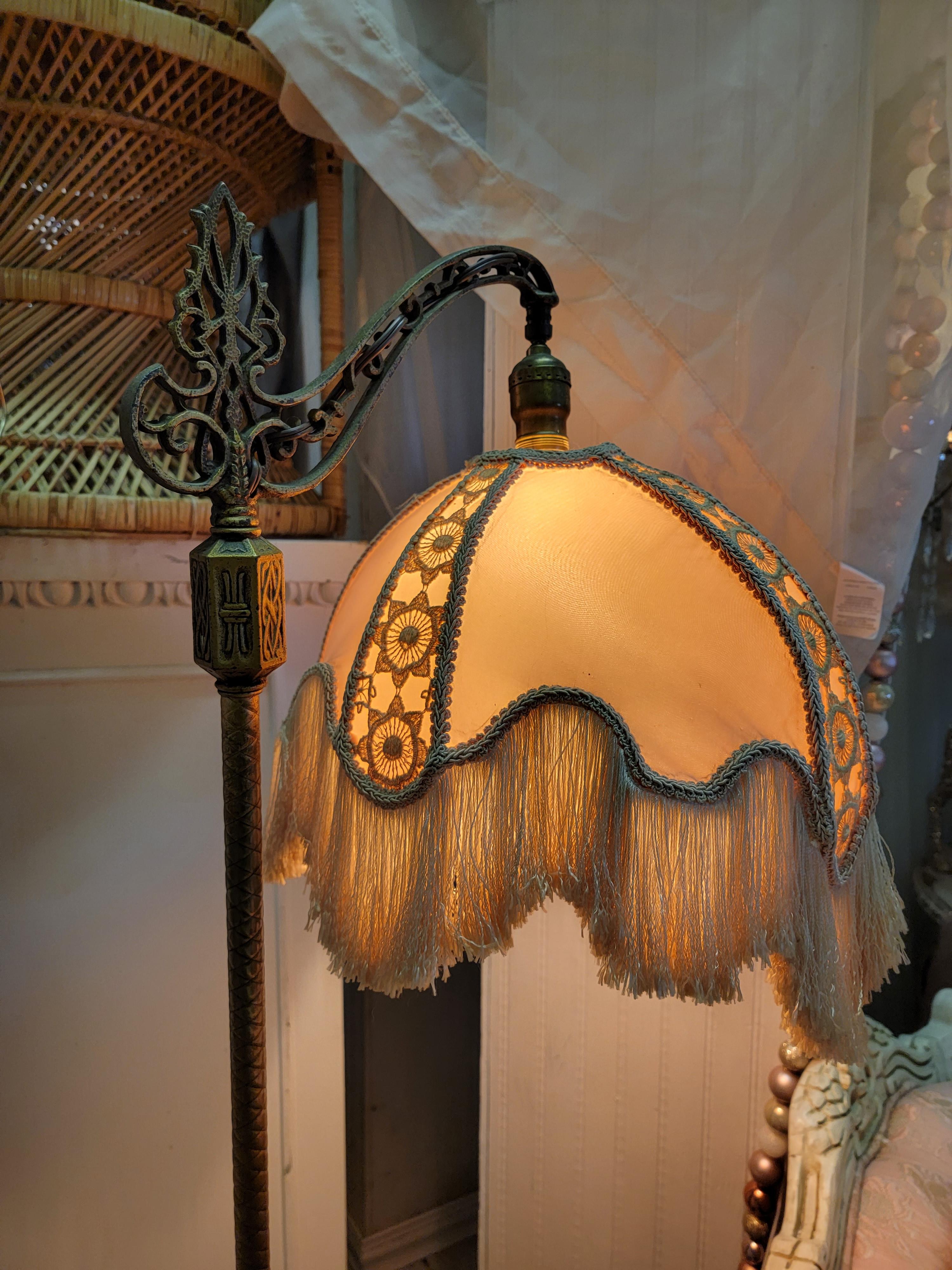 Fringe floor deals lamp