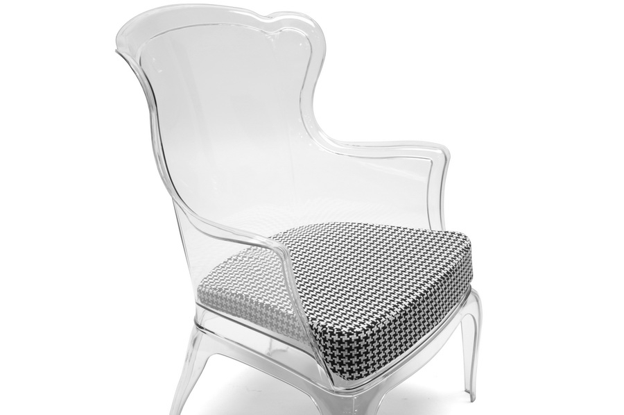 Clear acrylic chair online with arms