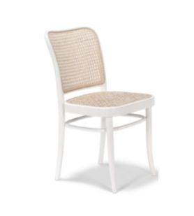 White cane deals dining chairs