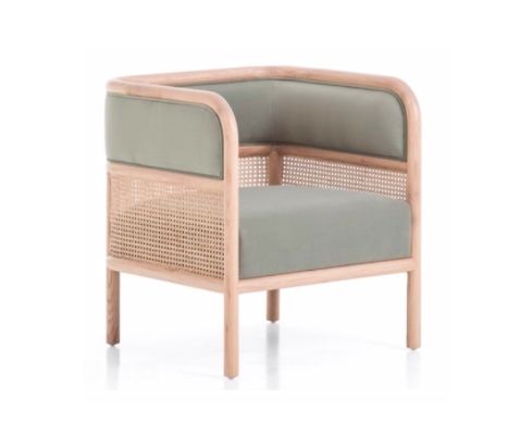 Sage Cane Velvet Chair Showit Blog