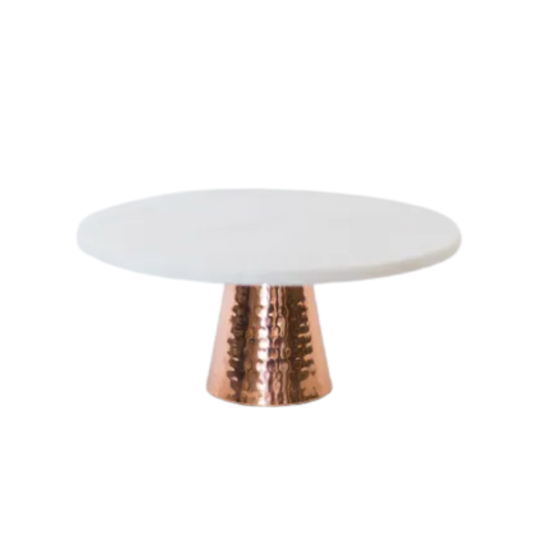 Marble and Copper Cake Stand - Magnolia