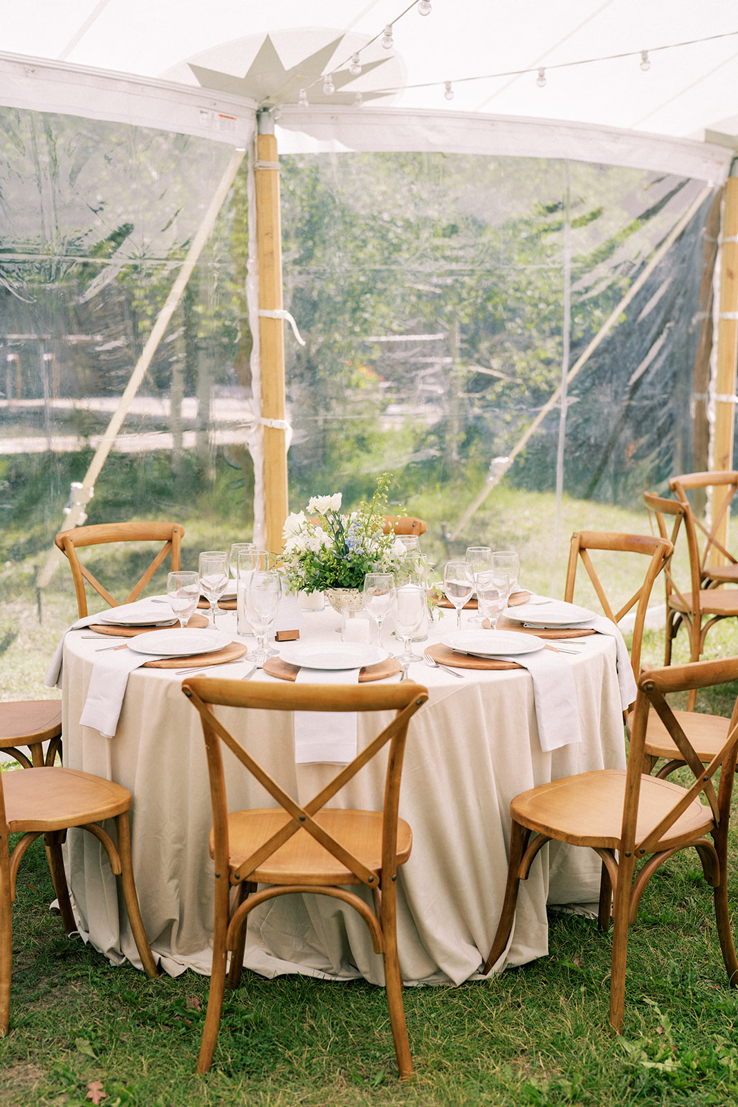 Wooden Cross back chairs