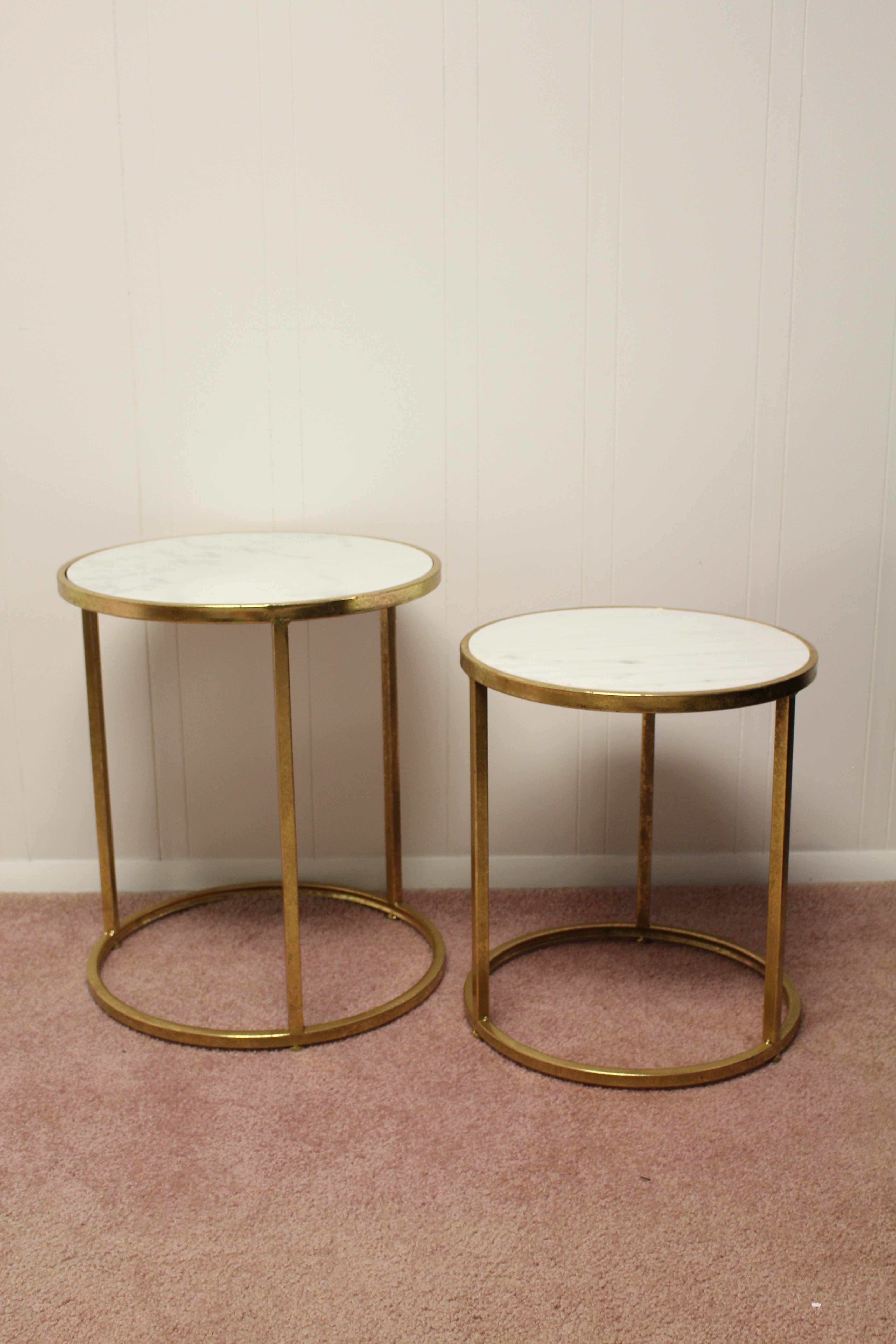 Golden Marble Side Table (Tall)