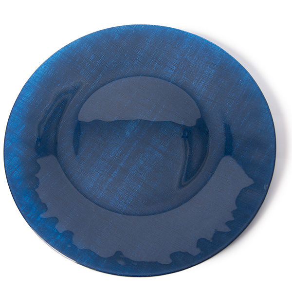 Blue glass outlet charger plates