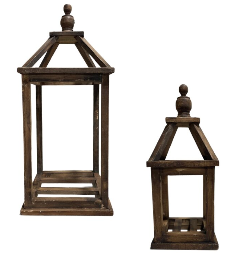 Wooden Rectangular Lantern — Carolee's