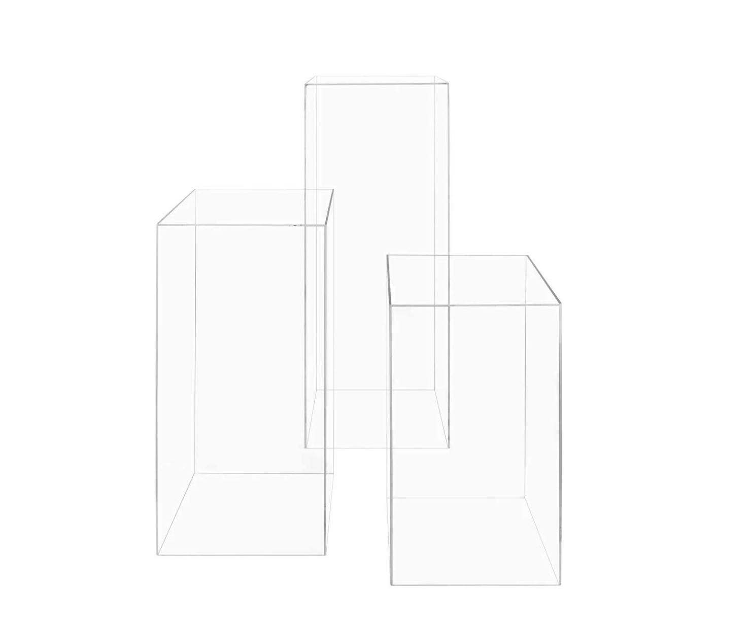 42" Clear Acrylic Columns Rachel J. Rentals