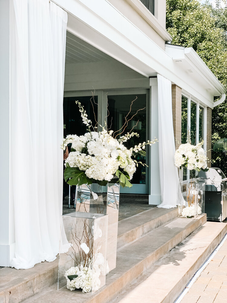 42" Clear Acrylic Columns Rachel J. Rentals