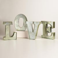 silver love marquee lights