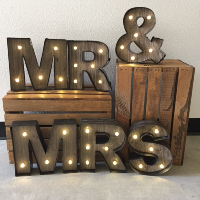 Mr. & Mrs. marquee lights
