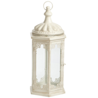 Langdon cream lantern, large