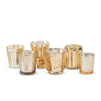 assorted gold mercury votives