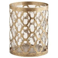 gold quatrefoil hurricanes, large