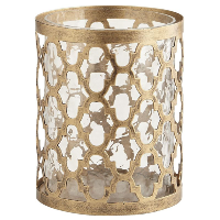 gold quatrefoil hurricanes, large