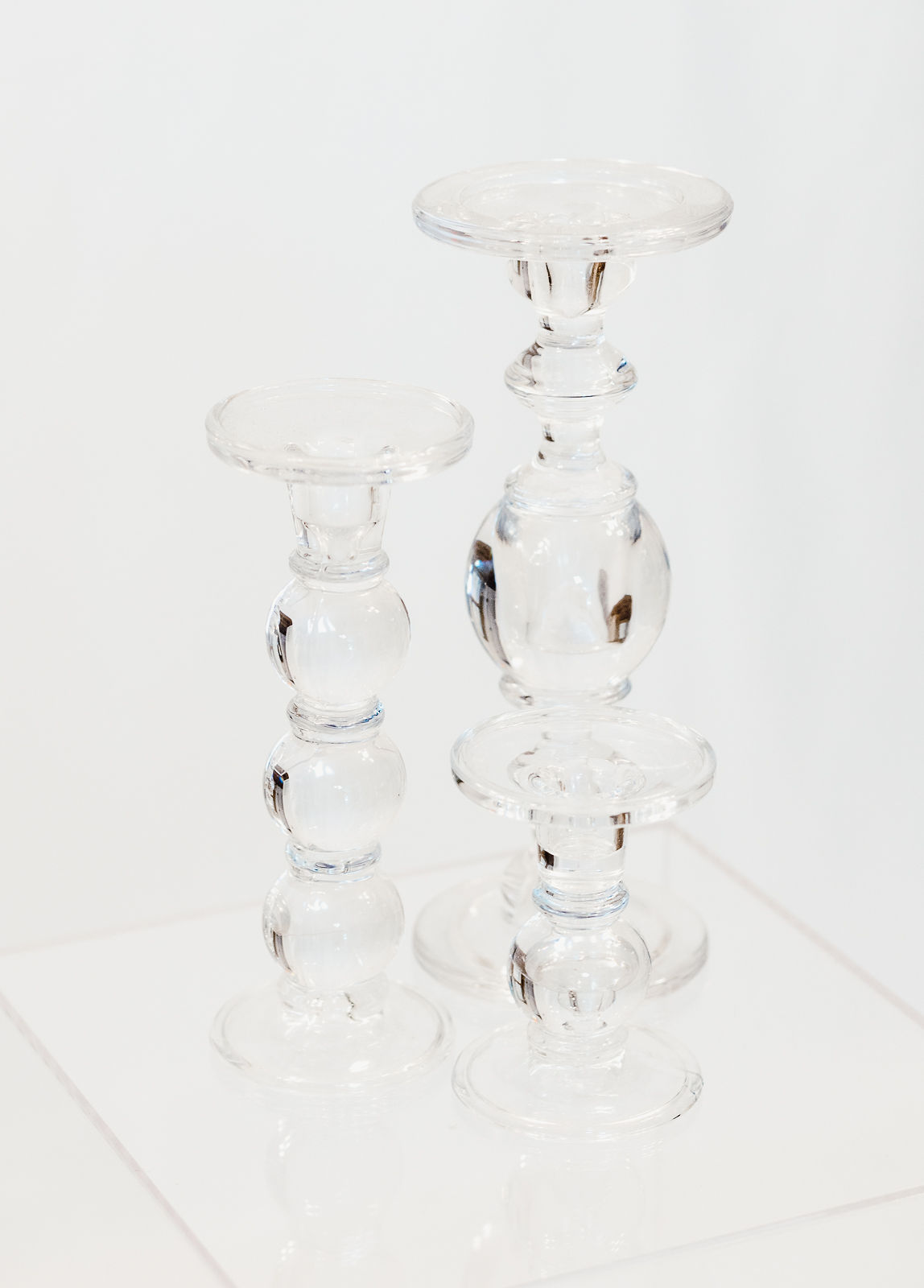 Glass Pillar Candle Holder (set) St. Johns Illuminations