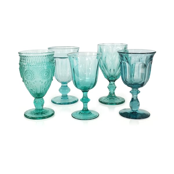 Clear & Colored Goblets Sundrop Vintage Rentals