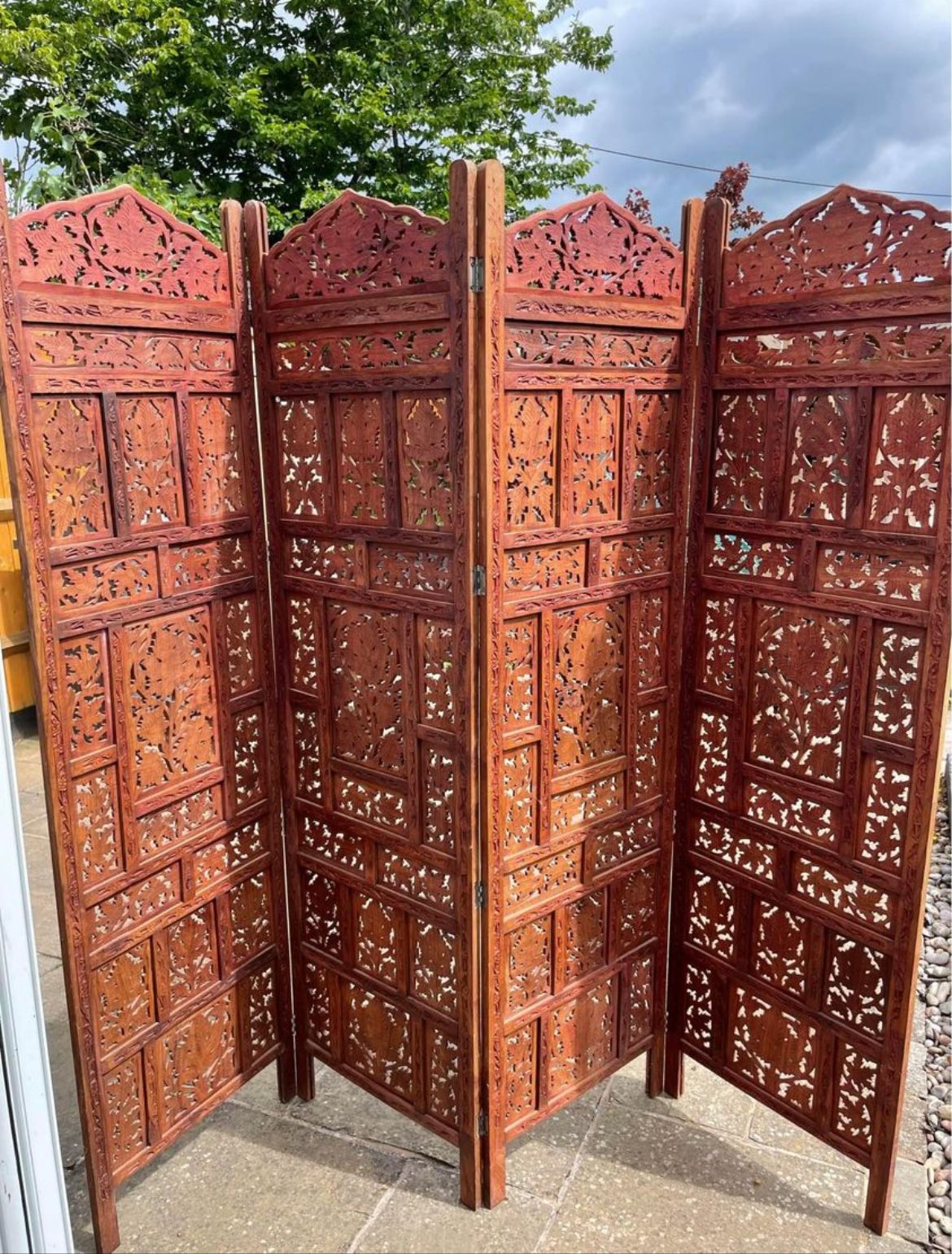 Decorative wooden screen 4 panels The Little Wedding Warehouse