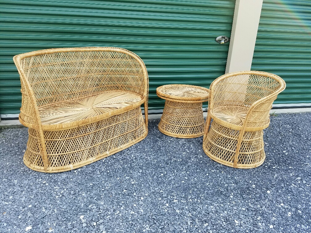 Barrel chair online wicker