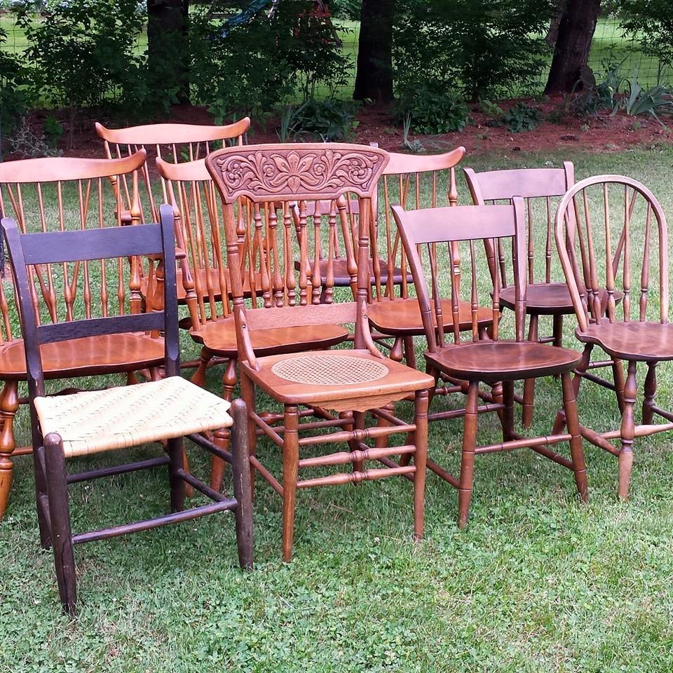 Mismatched chairs wedding hot sale