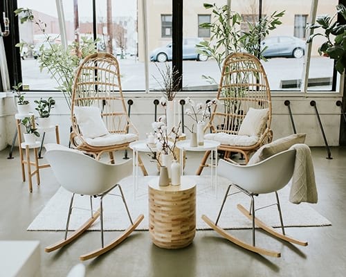 Modern Wicker Cocoon Chairs