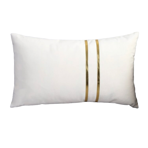 White and deals gold throw pillows